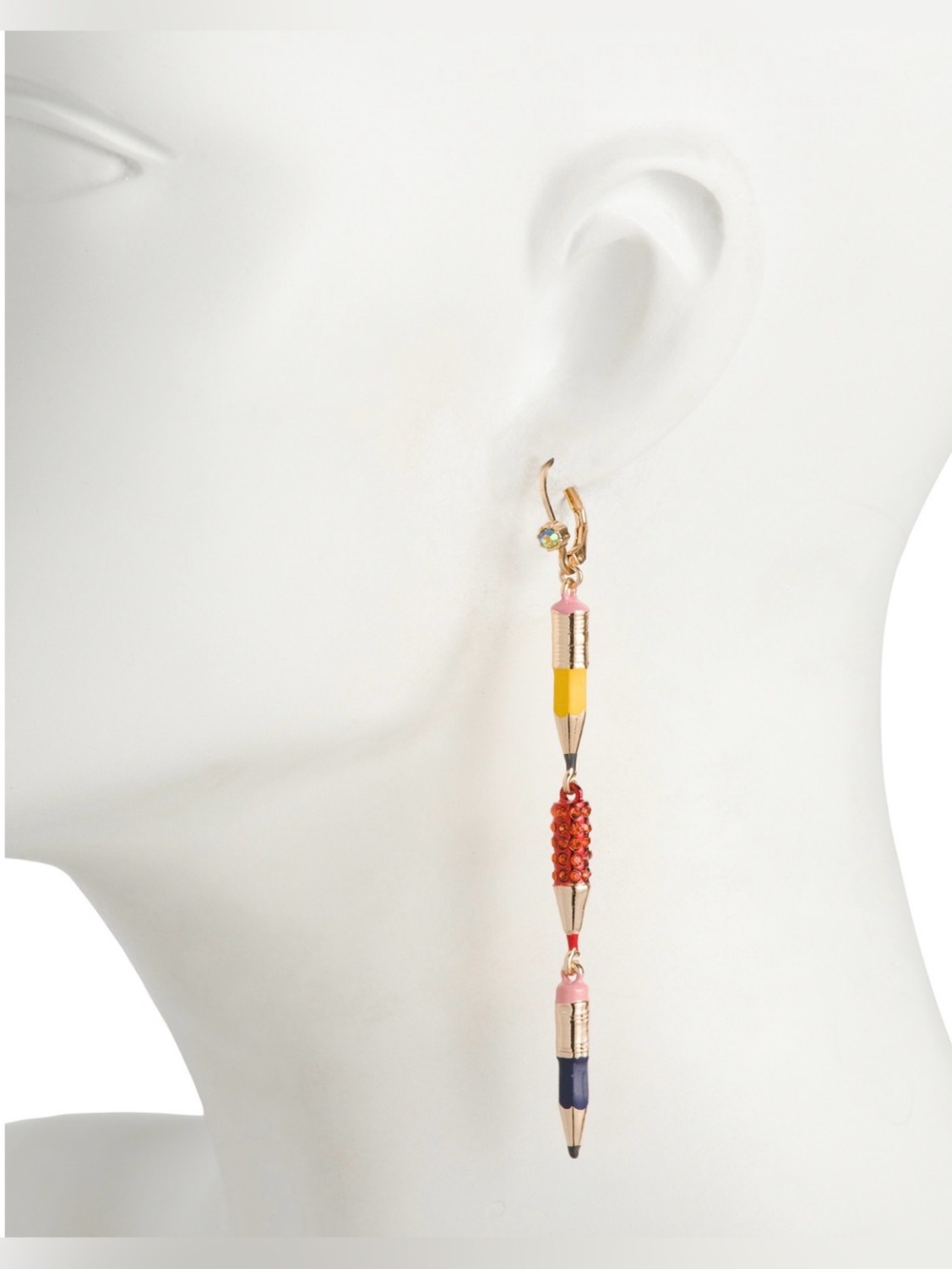 BETSEY JOHNSON LINEAR PENCIL EARRINGS - BRAND NEW WITH TAGS